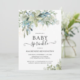 Convites Letra Chic Eucalyptus Greenery Baby Sprinkle