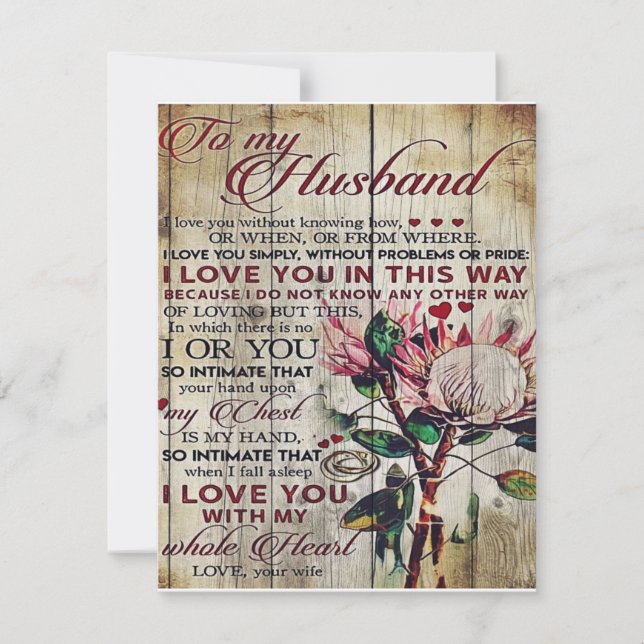 Convites Letra Coca-a-Marido | Bonito presente | Dia Padre (Frente)