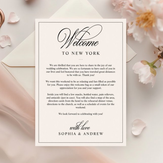 Convites Letra de boas-vindas e placa inicial clássica simp (Criador carregado)