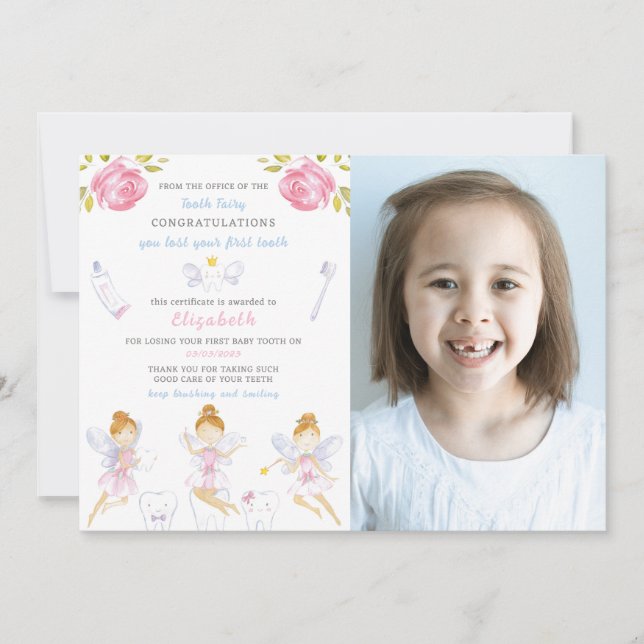 Convites Letra Dente com Foto (Frente)