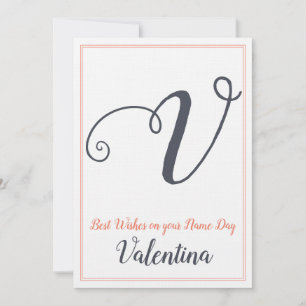 Convites Letra do Dia do Santo do Nome V Monograma