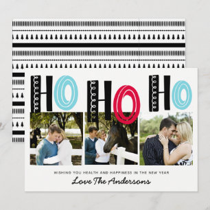 Convites Letra escandinava na Colagem de FOTOS de Natal