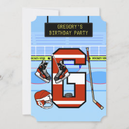 Convites Letra inicial personalizada G Hockey