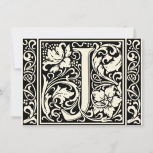 Convites Letra J Monograma Medieval Art Nouveau