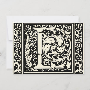 Convites Letra L Monograma Medieval Arte Nova