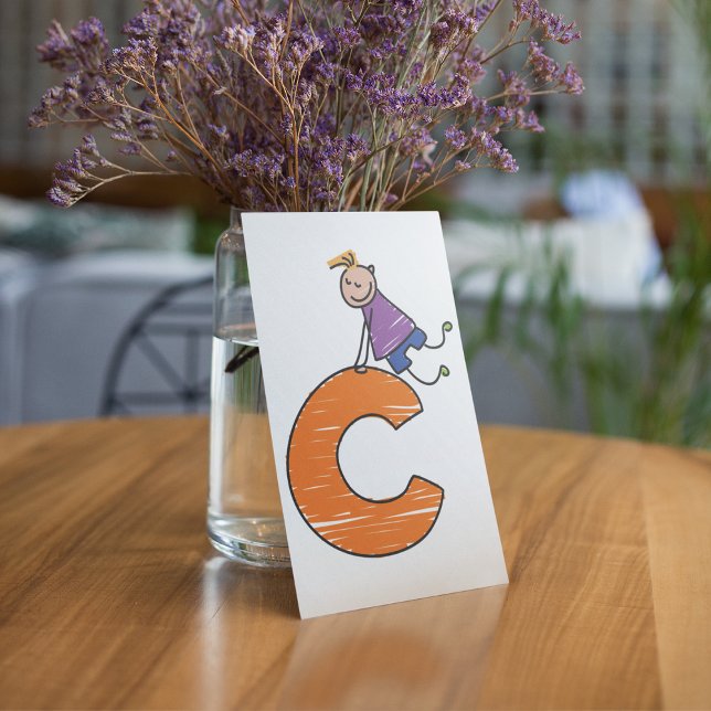 Convites Letra laranja C (Criador carregado)