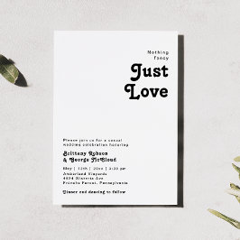 Convites Letra Moderna Nada de Casamento Rico
