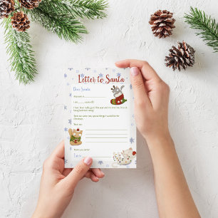 Convites Letra para Papais noeis Feriados Kittens Natal Mod