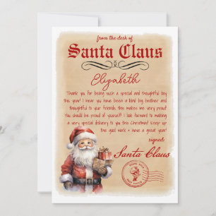 Convites Letra Vintage de Papais noeis Watercolor