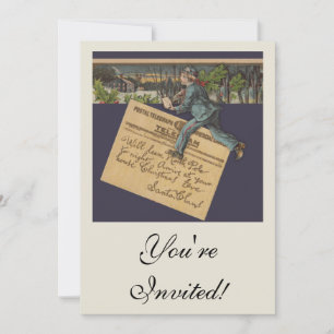 Convites Letra Vintage Papais noeis