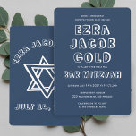 Convites LETRAS EM RELEVO ESTRELA DE DAVI Bar Mitzvah Perso<br><div class="desc">Cartão perfeito para anunciar um bar ou bat mitzvah! Arte feita à mão para você com estrela de davi na frente e no verso! TOTALMENTE PERSONALIZÁVEL! Clique em “Personalizar” acima para editar o texto. Clique em "editar usando a ferramenta de design" para ajustar as fontes, cores e posicionamentos e para...</div>