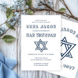 Convites LETRAS EXTERNAS ESTRELA DO Bar Personalizado DAVID<br><div class="desc">Cartão perfeito para anunciar um bar ou morcego mitzvah! Mão fez arte para você com estrela de David na frente e atrás! TOTALMENTE PERSONALIZÁVEL! Clique em "Personalizar" acima para editar o texto. Clique em "editar usando a ferramenta design" para ajustar as fontes, as cores e os posicionamentos e para excluir...</div>