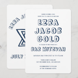 Convites LETRAS EXTERNAS ESTRELA DO Bar Personalizado DAVID