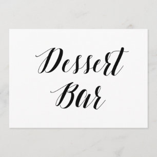 Convites Letreiro de Casamento Estilo Caligráfico "Dessert 