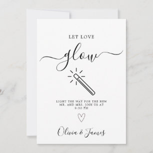 Convites Letreiro de Casamento Modelo Deixe o Amor Brilhar
