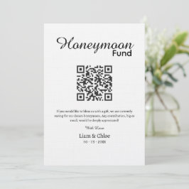 Convites Letreiro de Código QR do Fundo de Lua de Mel, Letr