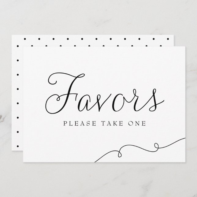 Convites Letreiro de Favor de Casamento em Script Dainty Pr (Frente/Verso)
