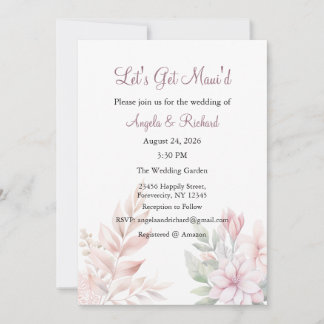 Convites Let's get Maui'd Wedding Invitation, Bridal shower