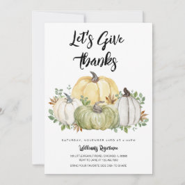 Convites Let's Give Thanks Thanksgiving