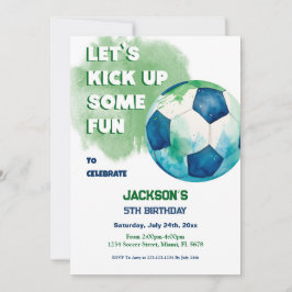 Convites Let's kick up some fun Soccer