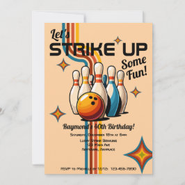 Convites Let's Strike Up Some Fun Bowling Birthday Party