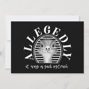 Convites letterkenny alegadamente ostrich card