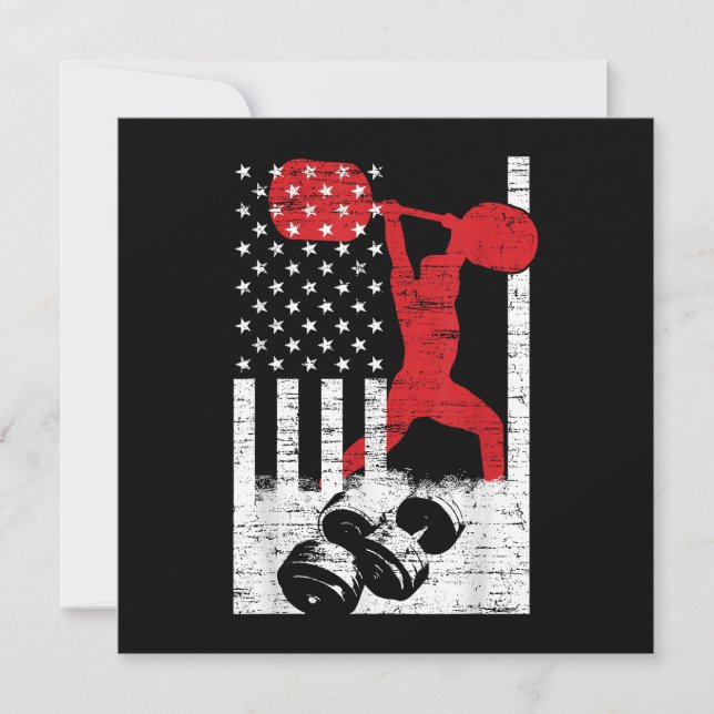 Convites Levantamento de Peso da Olimpiadas Americana (Frente)