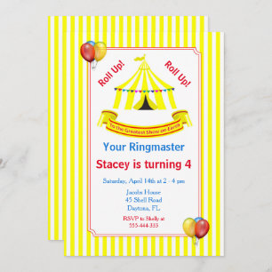 Convites Levante-se! Levante-se! Festa de aniversário de Ci