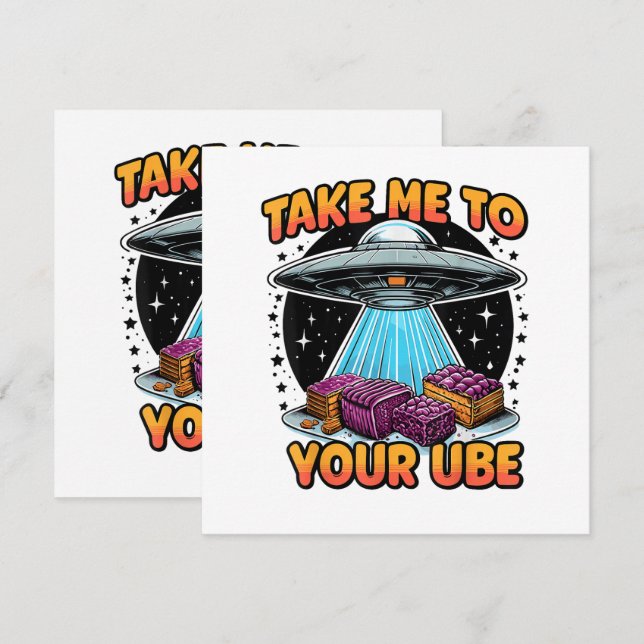 Convites Leve-me ao Seu Ube (Frente/Verso)