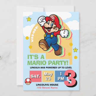 Convites Level Up Birthday Invitation