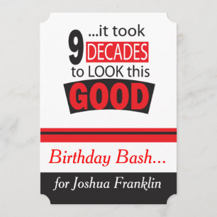Convites Levou 9 Décadas para parecer este aniversário de 9