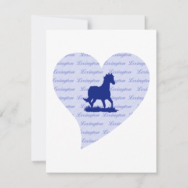 Convites Lexington KY| Horse Kentucky Blue Kentucky Blue (Frente)