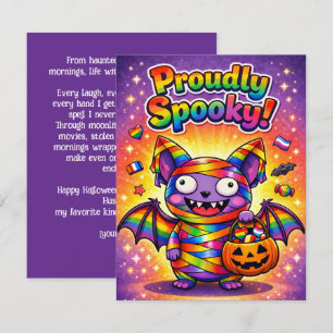 Convites 🎃🌈 LGBT Feliz Gayoween —Cartão Orgulhosamente As