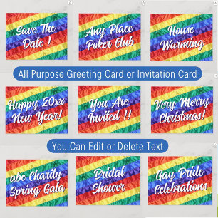 Convites LGBT LGBTQ Crie Seu Próprio Texto Personalizado Pa