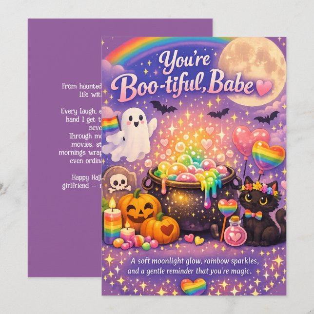 Convites  LGBT Para Minha Bela Senhora 🎃🌈 (Frente/Verso)
