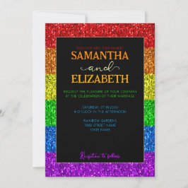 Convites LGBT pavilhão arco-íris faísca casamento lésbico g