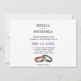 Convites 🌈 LGBTQ Entrelaçados no Orgulho – Personalizado