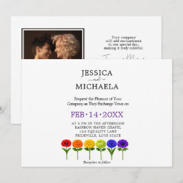 Convites 🌈 LGBTQ Florescem Juntos – Personalizado