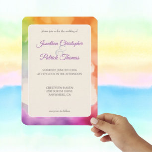 Convites LGBTQ Orgulho Amor Casamento é Amor Arco-Íris