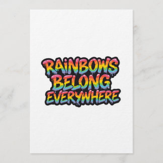 Convites LGBTQ Pride Design – “Rainbows Belong Everywhere”