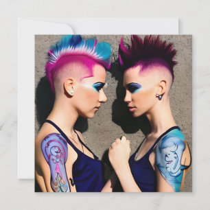 Convites LGBTQIA+ Foto personalizada de casamento lésbico