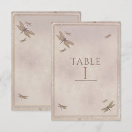 Convites Libélulas Vintage Libélula Chic Número da Mesa