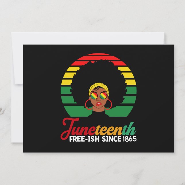 Convites Liberdade Negra Livre desde 1865 Juneteenth (Frente)