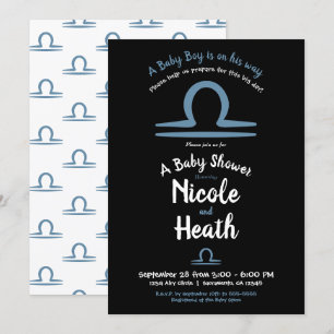 Convites LIBRA Astrologia de setembro e outubro Chá de Bebê