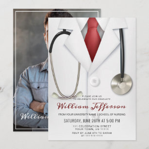 Convites Licenciatura em Casaco de Escola de Enfermagem Mod