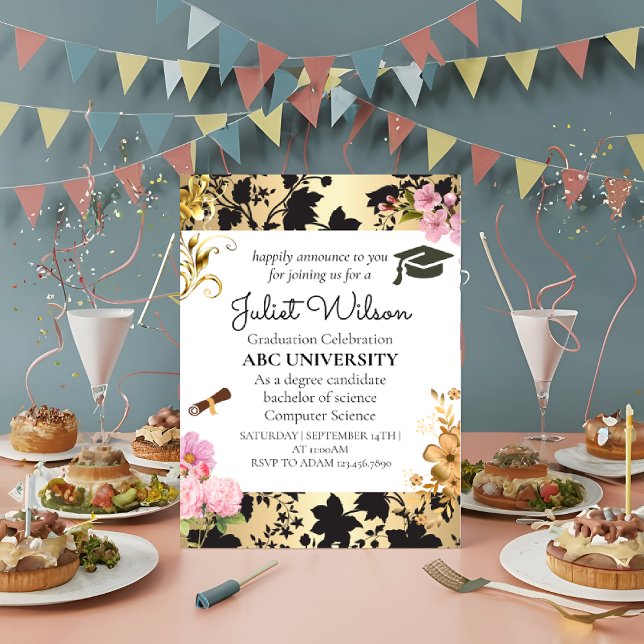 Convites Licenciatura universitária Dourada (Criador carregado)