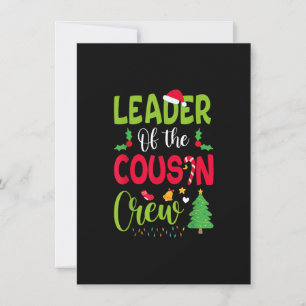 Convites Líder da família primo Crew do Natal Xmas