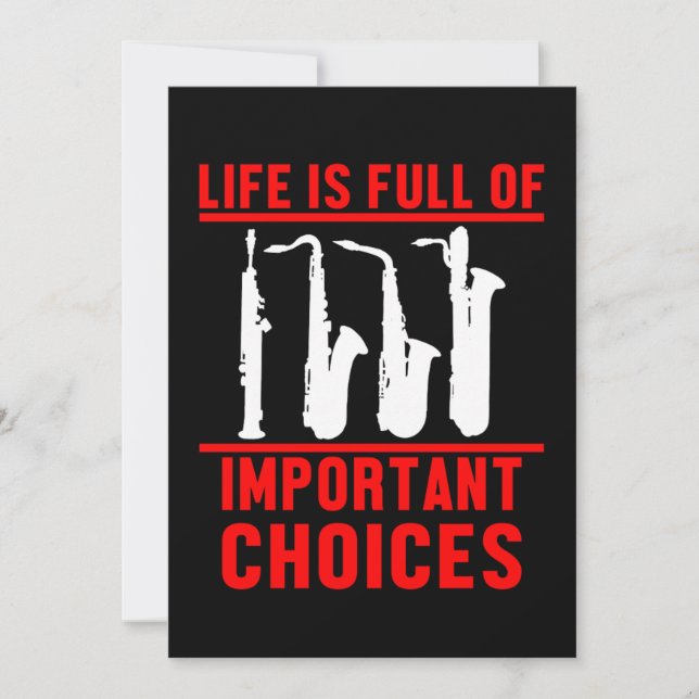 Convites Life Important Choices Marching Band Musical Gift (Frente)