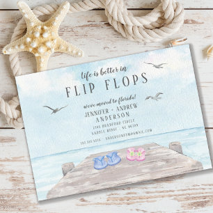 Convites Life Is Better In Flip Flops Moving Announcement