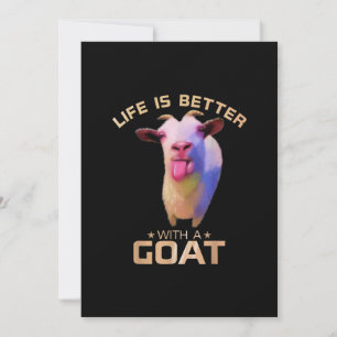 Convites Life Is Better With A Goat Gift